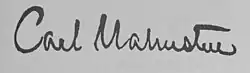 Unterschrift von Carl Malmsten