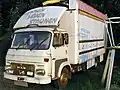 Saviem-Lkw mit dem Markenzeichen der MAN, unter deren Namen die Fahrzeuge eine Zeit lang in Deutschland vertrieben wurden