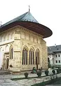Die Klosterkirche Putna, Ansicht von hinten