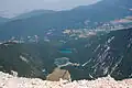 Blick in die italienische Seite, Laghi di&nbsp;Fusine und Valromana (hier vom Mangart)[2]