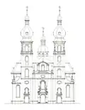 Aufriss der Kirche von 1907