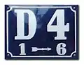 Emailliertes Straßenschild in den Mannheimer Quadraten