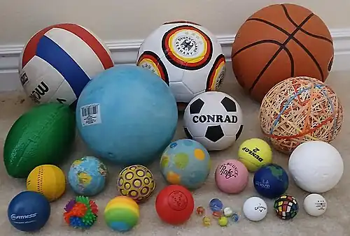 Viele verschiedene Bälle