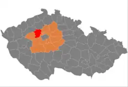 Lage des Okres Kladno