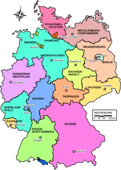 Länderkarte von Deutschland