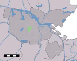 Lage des Stadtviertels De Baarsjes in Amsterdam