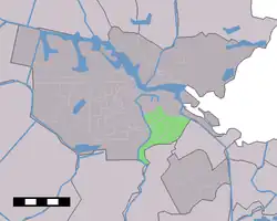 Lage des Stadtviertels Oost en Watergraafsmeer in Amsterdam