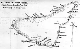 Historische Karte des Atolls