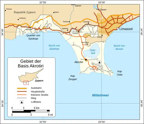 Karte von Akrotiri