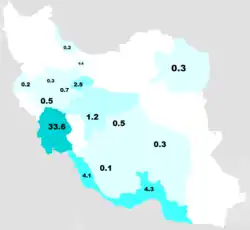 Arabische Bevölkerung nach Provinzen