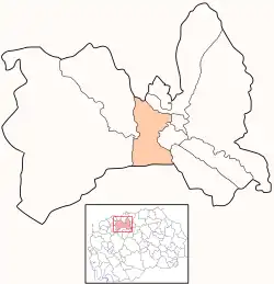 Karte von Nordmazedonien, Position von Opština Karpoš hervorgehoben