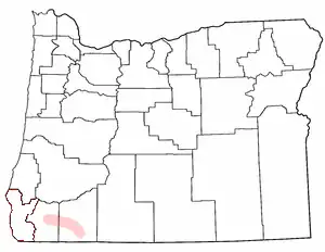 Karte von Rogue Valley