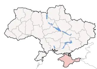Karte der Ukraine mit der Krim