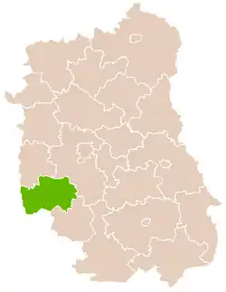 Lage des Powiat Kraśnicki in der Woiwodschaft Lublin