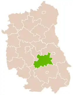 Lage des Powiat Krasnostawski in der Woiwodschaft Lublin