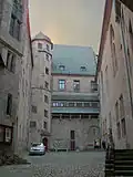 Treppenturm im Innenhof des Marburger Schlosses