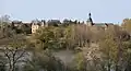 Blick auf Schloss und Kirche