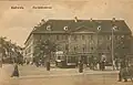 Zwei Triebwagen der Linie P bei der Marienkaserne