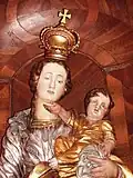 Maria Himmelskönigin, Relikt des ehemaligen linken Seitenaltars, Detail