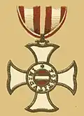 Der Militär-Maria-Theresien-Orden durch Maria Theresia als erster österreichischer Militär­orden gestiftet. Er war die höchste Tapferkeits­auszeichnung des Landes.