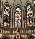 Marienkirche Zittau, drei Fenster mit Szenen aus dem Evangelium, 1890