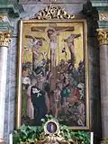 Spätgotisches Seitenaltarbild Kreuzigung um 1460/1470