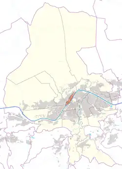 Österreichkarte, Position von Mariahilf-St. Nikolaus hervorgehoben