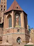 Chor mit Nische für 8 m hohe Figur