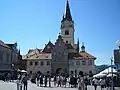 Vor der Wallfahrtskirche in Marija Bistrica