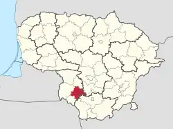 Lagekarte von Marijampolės savivaldybė
