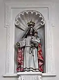 Muttergottespuppe mit Echthaar in der Schutzmantelkapelle