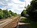 Bahnsteige und östlicher Bahnübergang