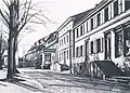 Villa Bötticher und Hotel Gerlach an der Westseite, die Kirche noch ohne Turm