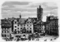 Postkarte; Marktplatz mit Altem Rathaus und Stadtkirche (1904)