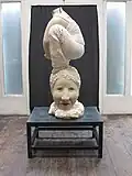 Markus Redl, Stein 131 [Don´t contact me, I´m happy], 2013, Römischer Travertin, Gefärbt, 185 × 90 × 80 cm