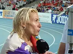 Marta Domínguez (hier im Jahr 2010), später erfolgreich vor allem als Langstrecken- und Hindernisläuferin schied als Zwölfte ihres Rennens im Halbfinale&nbsp;aus