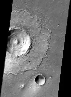 Östliche Seite des Kraters, aufgenommen 2001 durch THEMIS
