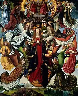 Himmelfahrtsmadonna vom Meister der Lucialegende, 1485