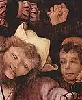 Detailansicht der Spötter in der Verspottung Christi