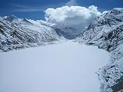 Mattmarksee im Winter