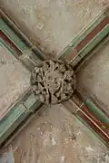 Schlussstein Gewölbe mit Blattmaske