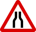 Straßeneinengung auf beiden Seiten