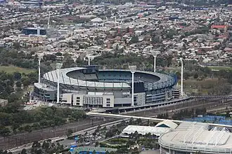 Der MCG vom Eureka Tower fotografiert (Mai 2009)