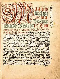 Landslov-Handschrift im Besitz des norwegischen Riksarkivet.