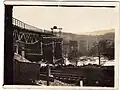 Bau der Eisenbahnbrücke ca. 1911