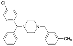 Strukturformel von Meclozin