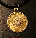 Rückseite Medaille des heiligen Antlitzes