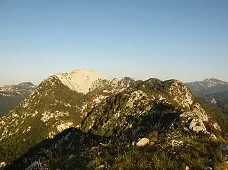 Der Međugorje vom Pazua-Kamm aus gesehen