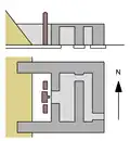 Grundriss des Pyramidentempels