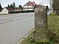 Ganzmeilenstein in Großharthau
